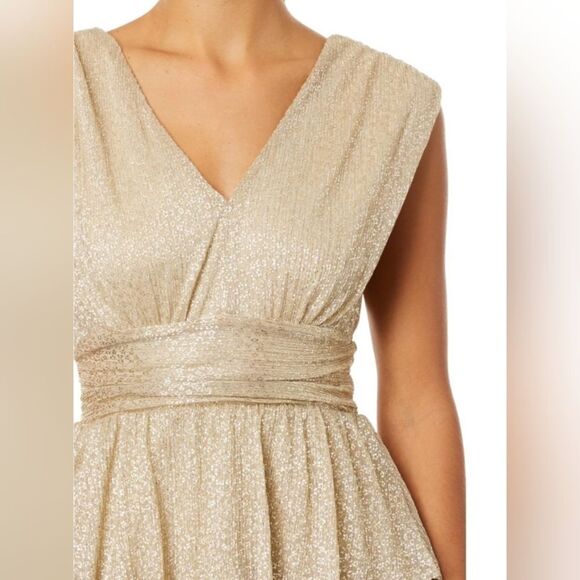 Lilly Pulitzer Ruffle Gold Maximalist Boho Feminine Chic Cocktail Dress NWT S - Picture 5 of 12